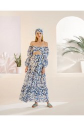 MYA COLLECTION Morgane Top Blue Μπλε Τοπ