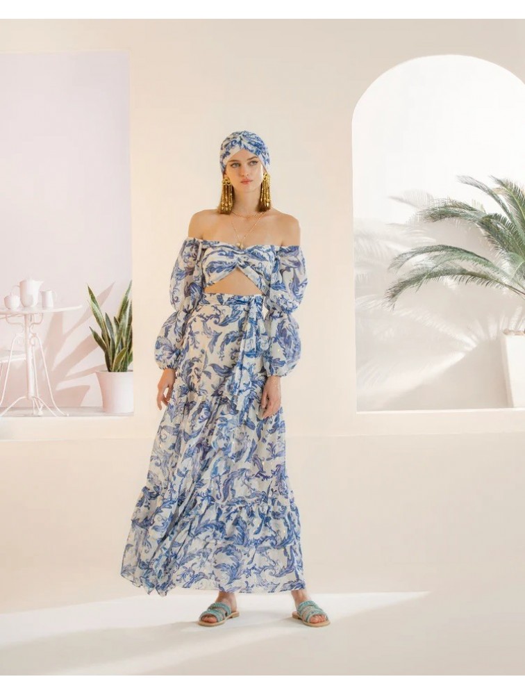 MYA COLLECTION Morgane Top Blue Μπλε Τοπ