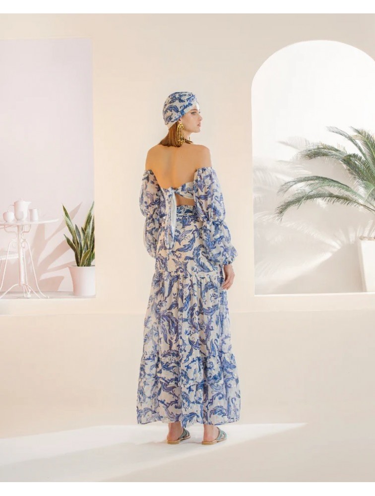 MYA COLLECTION Morgane Top Blue Μπλε Τοπ