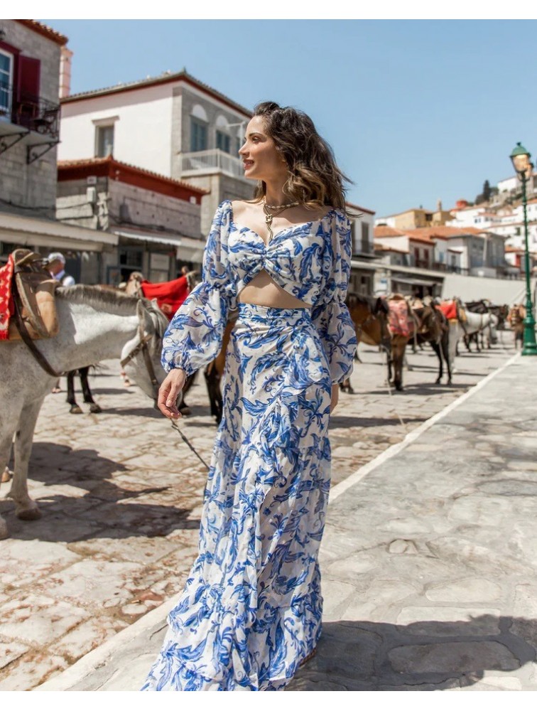 MYA COLLECTION Morgane Top Blue Μπλε Τοπ