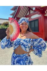 MYA COLLECTION Morgane Top Blue Μπλε Τοπ