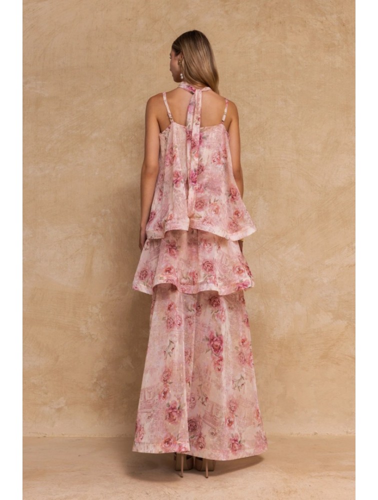 MYA COLLECTION Paloma Dress Φλοράλ Μάξι Φόρεμα