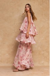 MYA COLLECTION Paloma Dress Φλοράλ Μάξι Φόρεμα