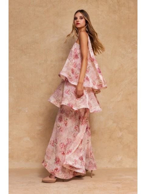 MYA COLLECTION Paloma Dress Φλοράλ Μάξι Φόρεμα