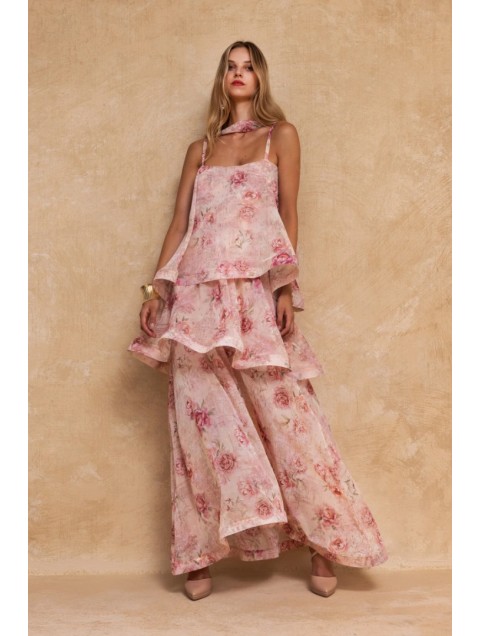 MYA COLLECTION Paloma Dress Φλοράλ Μάξι Φόρεμα