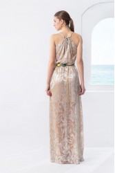 MYA COLLECTION Saffron Dress Ασημί Μάξι Φόρεμα
