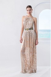 MYA COLLECTION Saffron Dress Ασημί Μάξι Φόρεμα