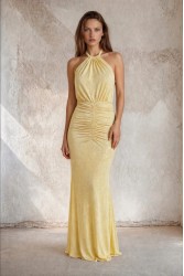 MYA COLLECTION Velora Dress Yellow Maxi Dress