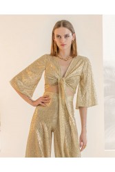 MYA COLLECTION Clytia Top Χρυσό Τοπ