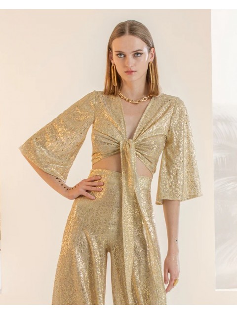 MYA COLLECTION Clytia Top Χρυσό Τοπ MYA COLLECTION Clytia Top Χρυσό Τοπ