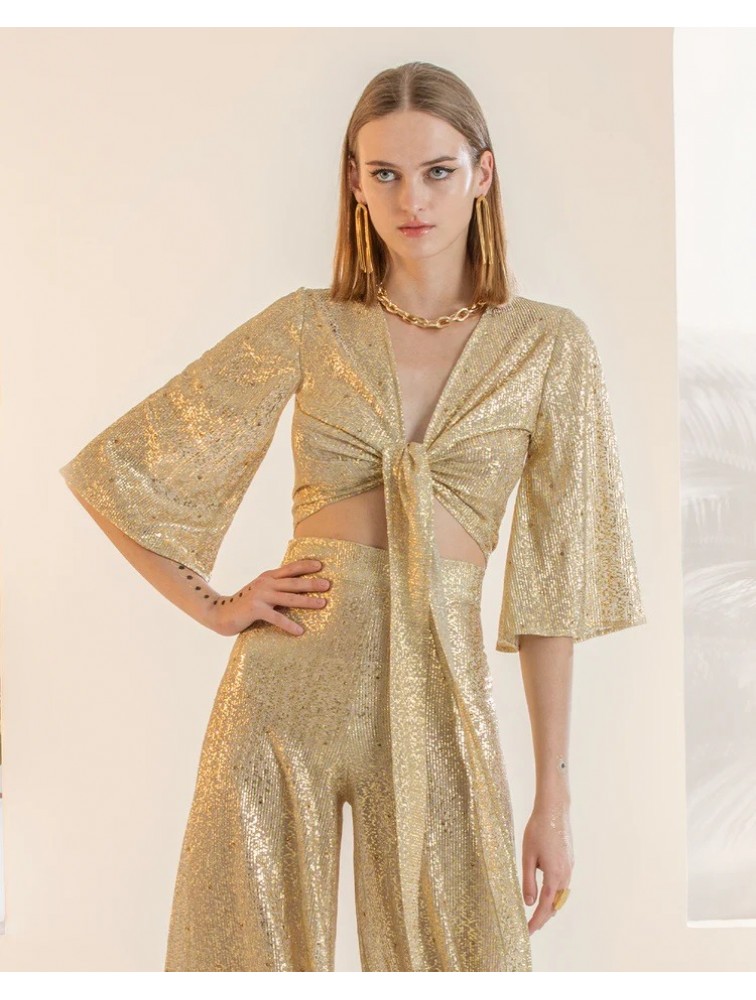 MYA COLLECTION Clytia Top Χρυσό Τοπ