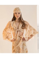 MYA COLLECTION Dorcas Top Χρυσό Τοπ