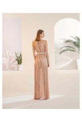 MYA COLLECTION Atalanta Dress Ροζ Χρυσό Φόρεμα