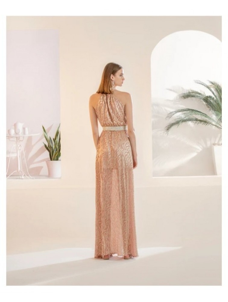 MYA COLLECTION Atalanta Dress Ροζ Χρυσό Φόρεμα