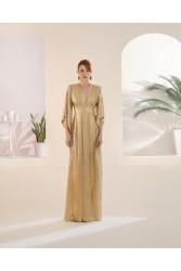 MYA COLLECTION Mazarine Dress Χρυσό Φόρεμα