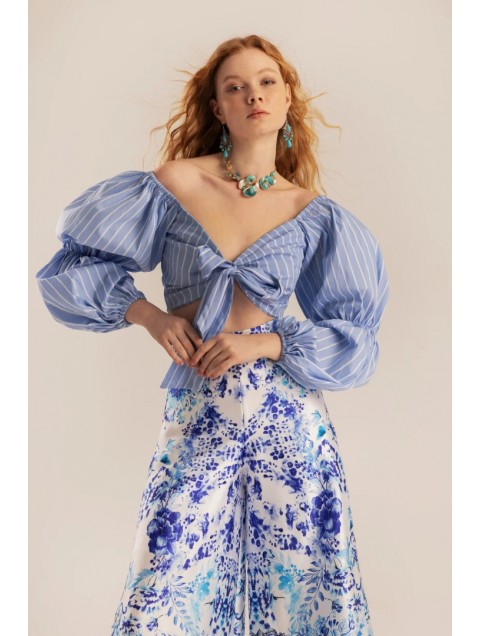 MYA COLLECTION Neela Top Light Blue Top