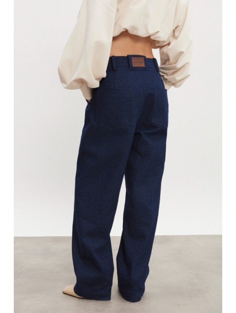 NADIA RAPTI America Denim Trousers Dark Blue Σκούρο Μπλε Τζιν