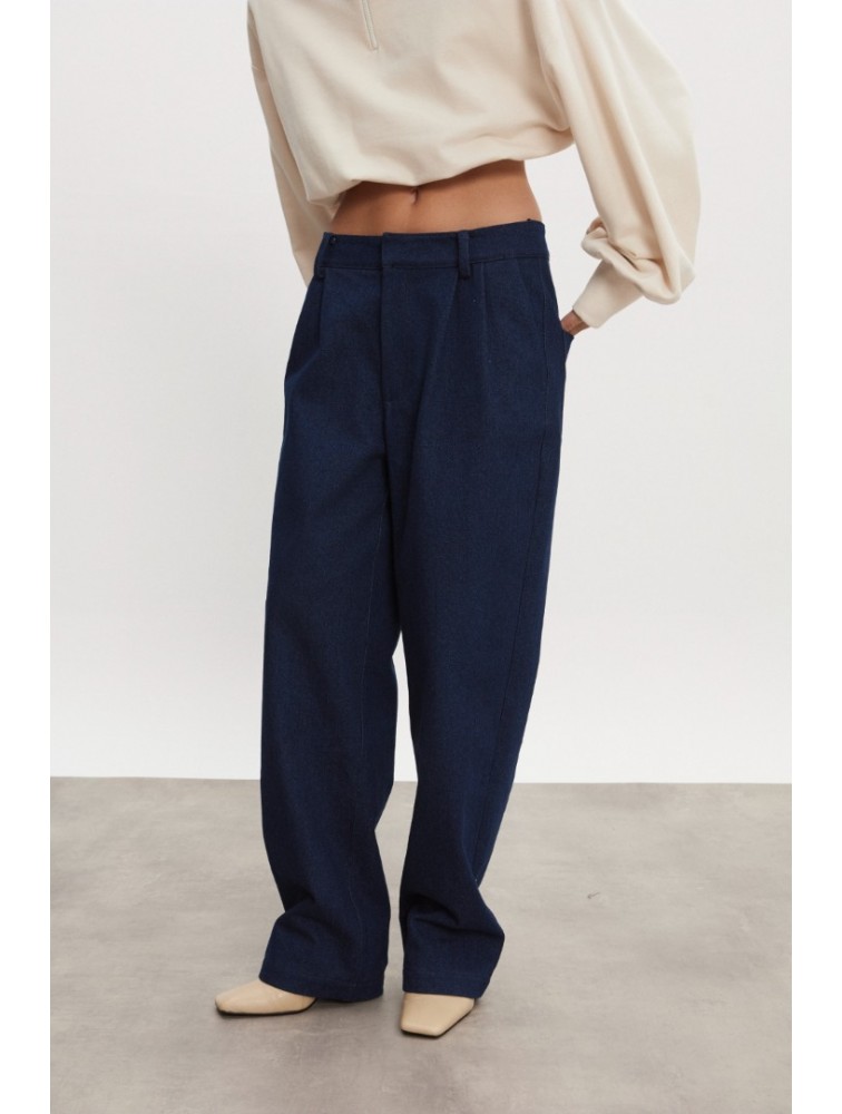 NADIA RAPTI America Denim Trousers Dark Blue Σκούρο Μπλε Τζιν
