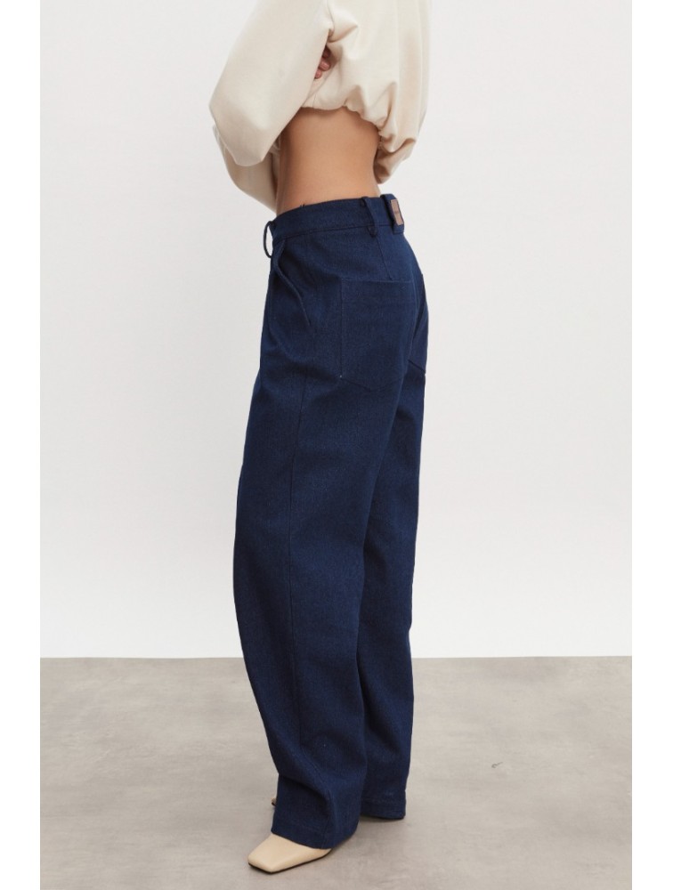 NADIA RAPTI America Denim Trousers Dark Blue Σκούρο Μπλε Τζιν