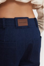 NADIA RAPTI America Denim Trousers Dark Blue Σκούρο Μπλε Τζιν