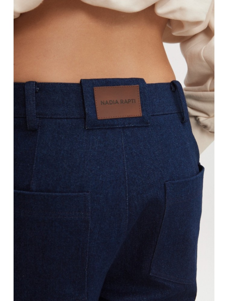 NADIA RAPTI America Denim Trousers Dark Blue Σκούρο Μπλε Τζιν