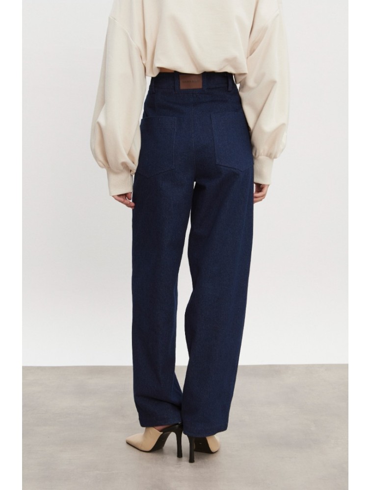 NADIA RAPTI America Denim Trousers Dark Blue Σκούρο Μπλε Τζιν