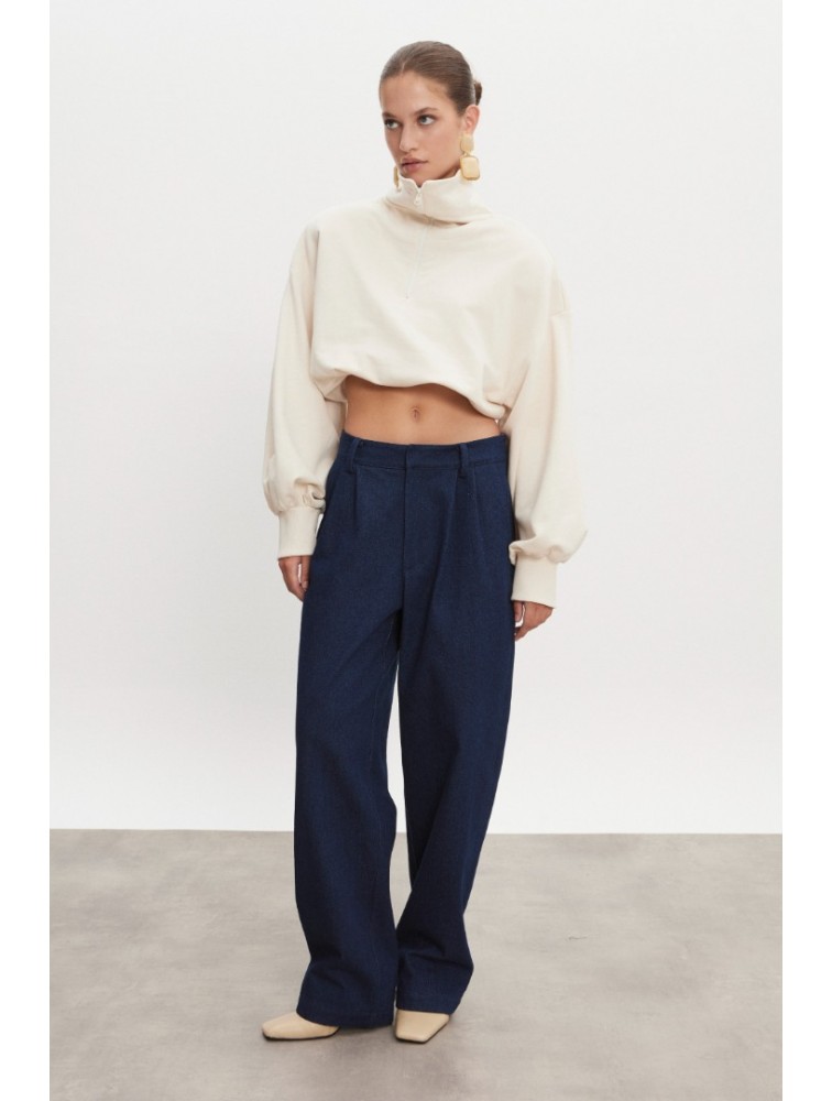 NADIA RAPTI America Denim Trousers Dark Blue Σκούρο Μπλε Τζιν