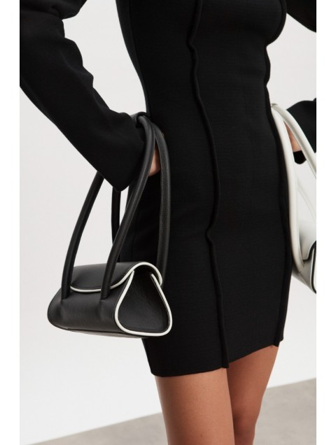 NADIA RAPTI Cruella Leather Bag Black