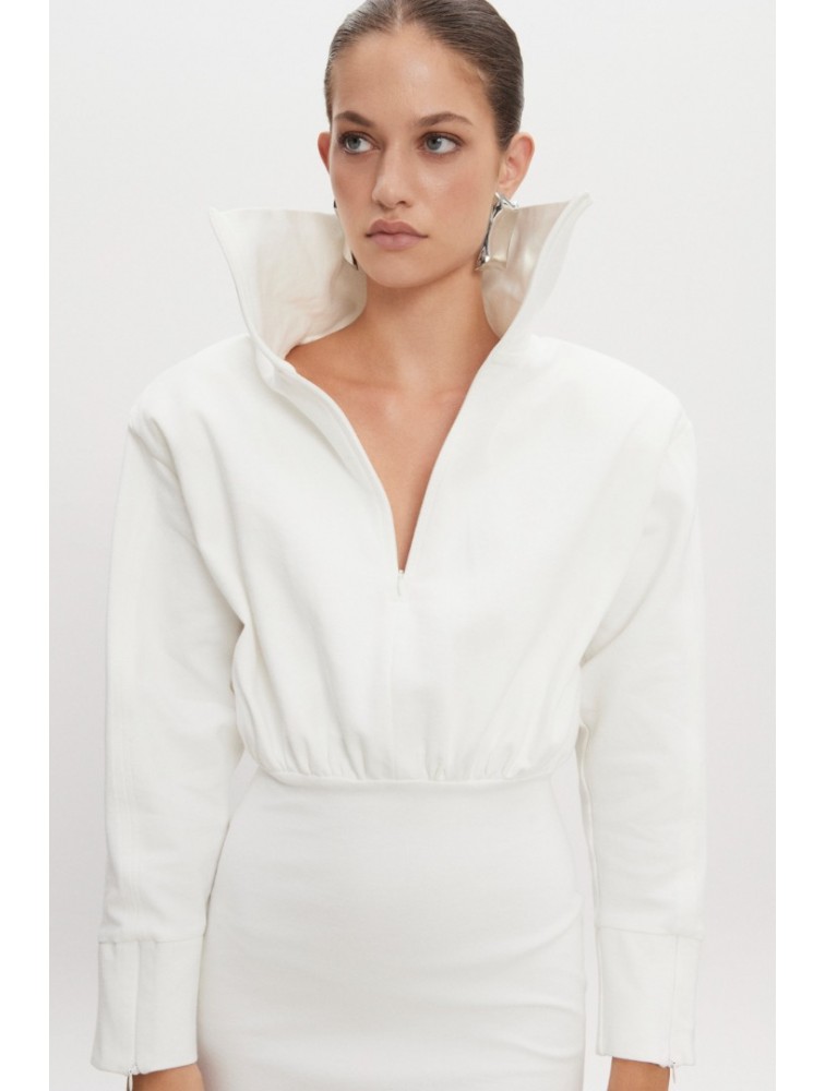 NADIA RAPTI Dope Dress Off White