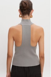 NADIA RAPTI Heaven Knitted Top Grey