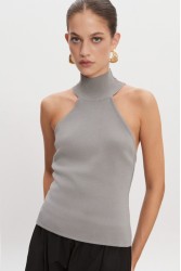 NADIA RAPTI Heaven Knitted Top Grey