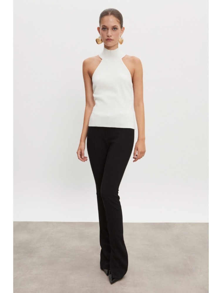 NADIA RAPTI Heaven Knitted Top Off White Λευκό Πλεκτό Τοπ