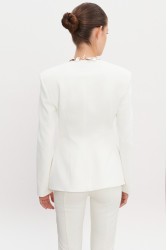 NADIA RAPTI Hourglass Blazer Off White Λευκό Σακάκι