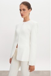 NADIA RAPTI Hourglass Blazer Off White Λευκό Σακάκι