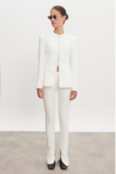 NADIA RAPTI Hourglass Blazer Off White Λευκό Σακάκι