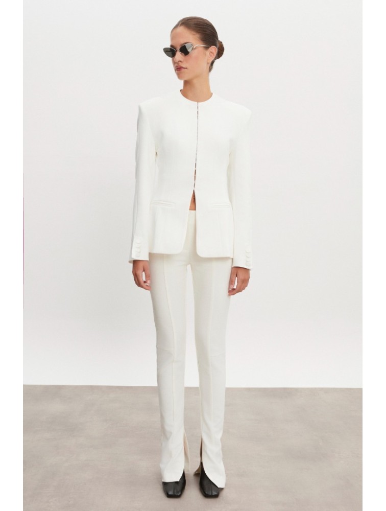 NADIA RAPTI Hourglass Blazer Off White Λευκό Σακάκι