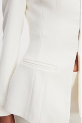 NADIA RAPTI Hourglass Blazer Off White Λευκό Σακάκι