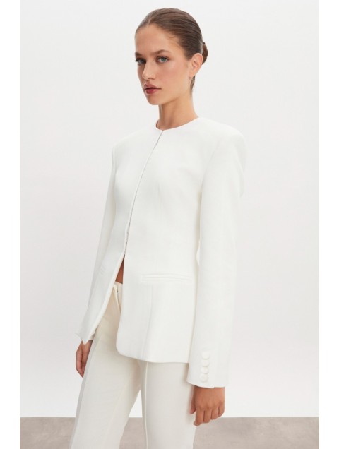 NADIA RAPTI Hourglass Blazer Off White Λευκό Σακάκι
