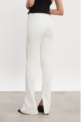 NADIA RAPTI Hourglass Skinny Trousers Off White Λευκό Παντελόνι