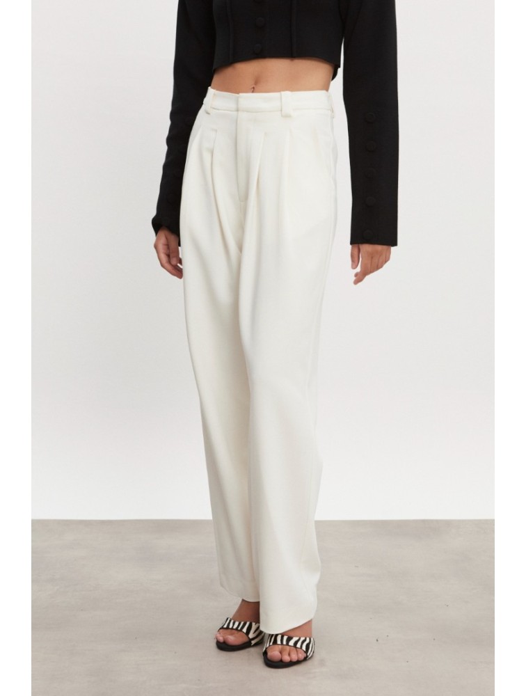 NADIA RAPTI Hourglass Trousers Off White Women/Men Λευκό Παντελόνι