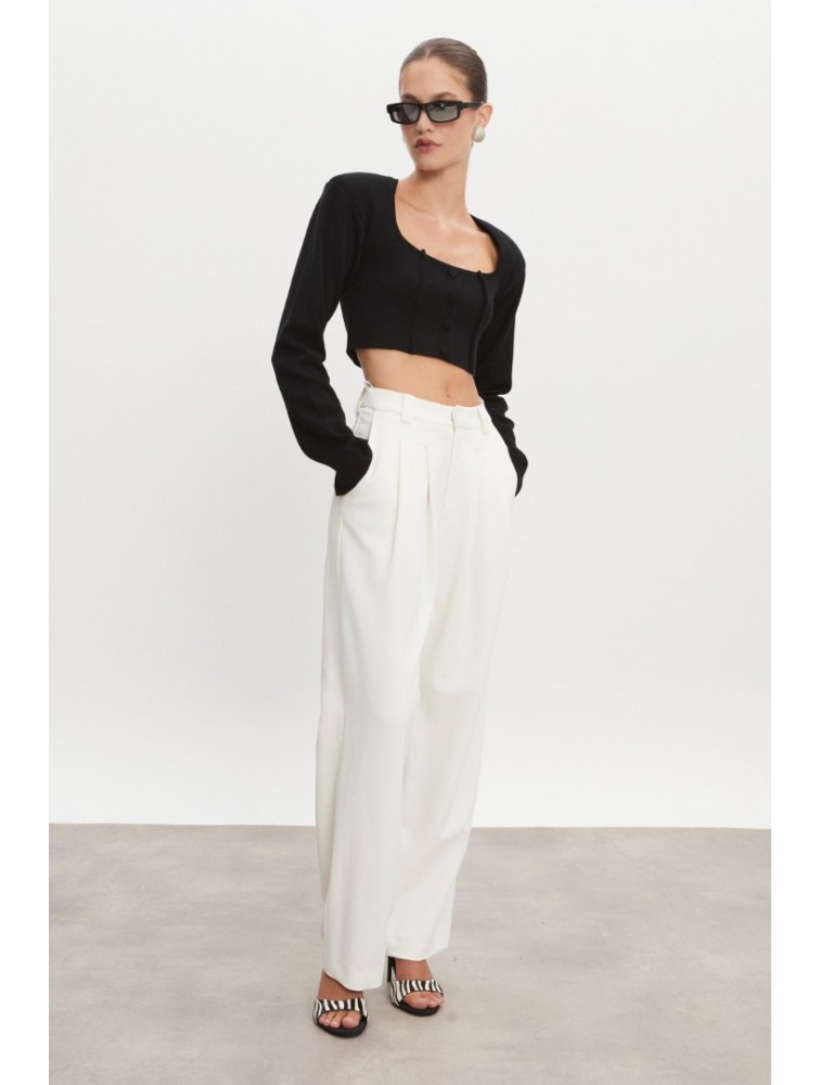 NADIA RAPTI Hourglass Trousers Off White Women/Men Λευκό Παντελόνι