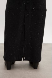NADIA RAPTI Magnetic Knitted Maxi Skirt Black Μαύρη Μάξι Φούστα