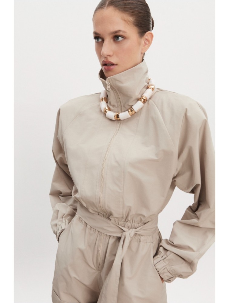 NADIA RAPTI Paolo Jumpsuit Greige Γκρεζ Ολόσωμο Σορτς
