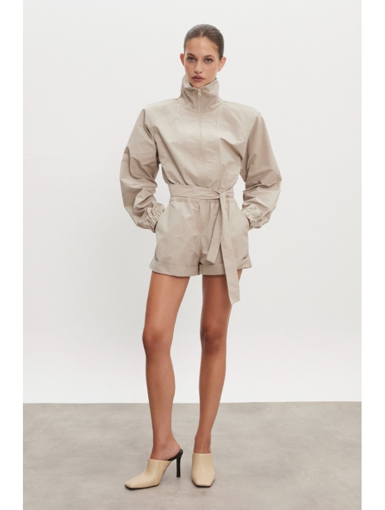 NADIA RAPTI Paolo Jumpsuit Greige Γκρεζ Ολόσωμο Σορτς