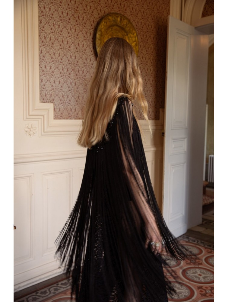 NIDODILEDA bonnet Multiwear Piece Μαύρο Τοπ με Κρόσια