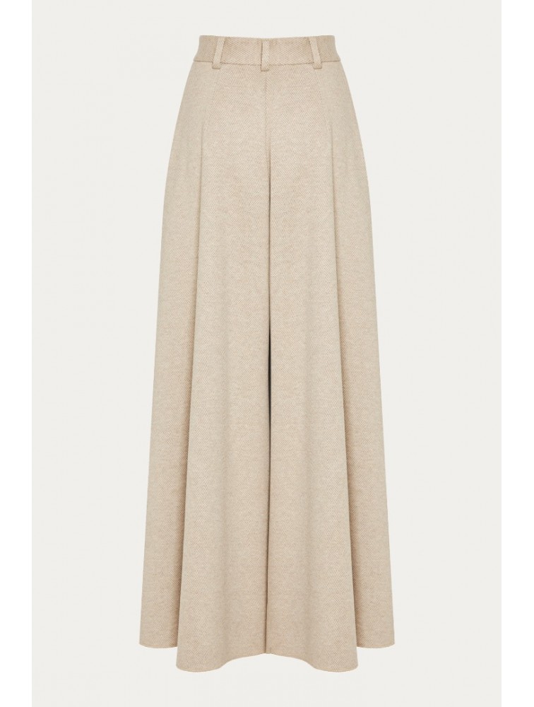 NIDODILEDA Carl Pants Ψηλόμεση Μπεζ Παντελόνα