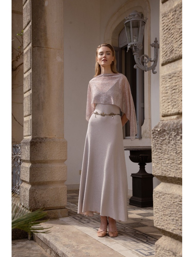 NIDODILEDA Drift Dress Sparkly Thread Sand