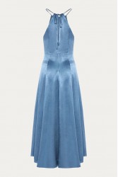 NIDODILEDA Stance Dress Satin Denim Blue