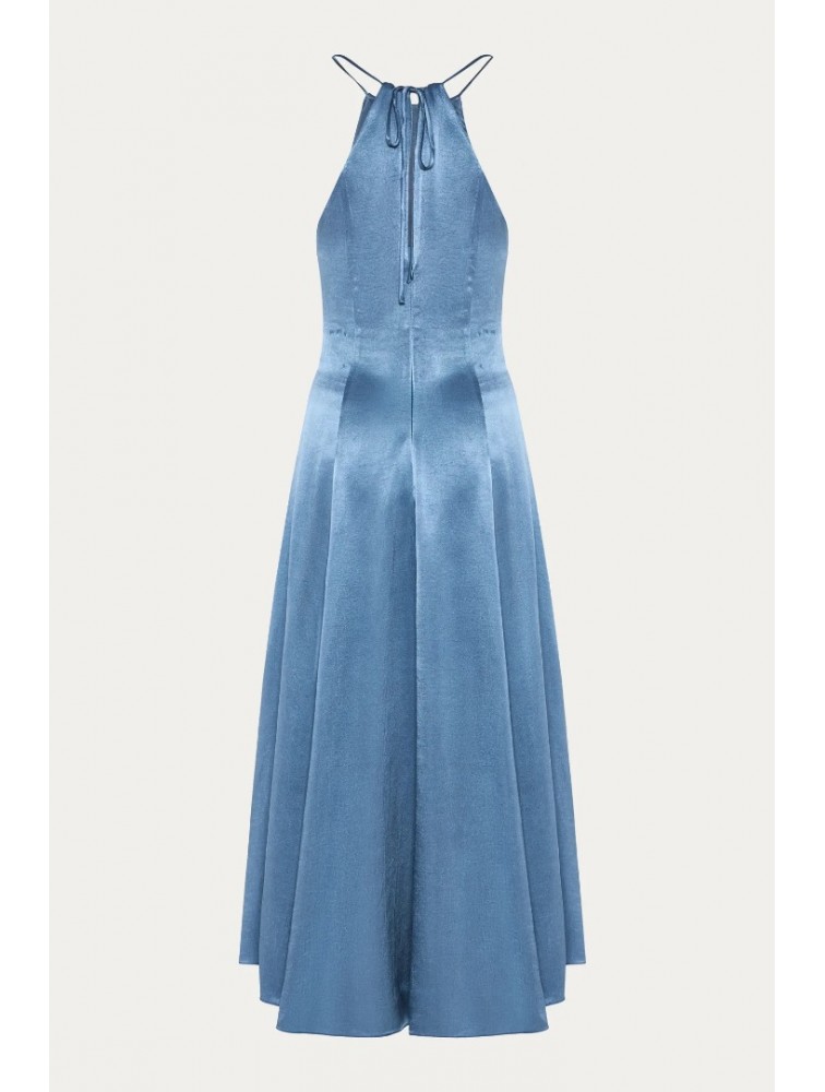 NIDODILEDA Stance Dress Satin Denim Blue