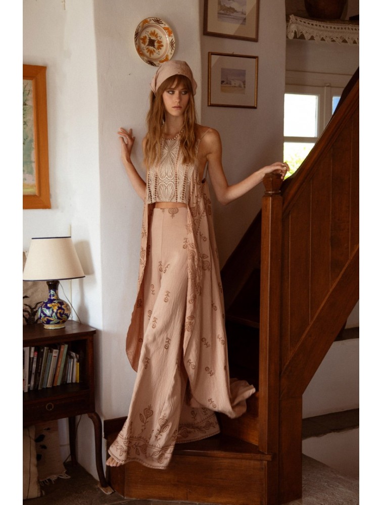 NIDODILEDA Azari Top Peach Beige Ροδακινί Μπεζ Τοπ